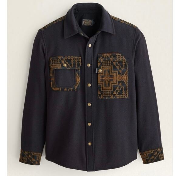 Pendelton Other - Pendleton Wool Shirt Jacket M Southwest Aztec Snap Button Western USA Fabric